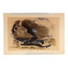 Rolling Clouds by Gregory Ivy, Watercolor and guache on paper, sold Nov 2023