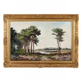 The Sauldre in Sologne by Marice Golleau, Oil on canvas, sold Nov 2023