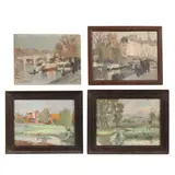 Landscape Paintings (Four Works) by Jeannine Demay, All oil on masonite, sold Nov 2023