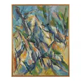 Large Abstract Painting by Claude Vallet, Oil on canvas, sold Nov 2023