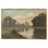 Metz et la Mosele by Albert Marks, Oil on canvas, sold Nov 2023