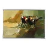 Untitled (Horse Race) by Fausto Boavida, Oil on canvas, sold Nov 2023