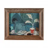Blue Mood by Nicholas Takis, Oil on masonite, sold Nov 2023
