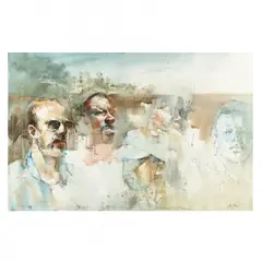 Transition Portraits by Alex Powers, Watercolor on Arches hot pressed paper, sold Nov 2023