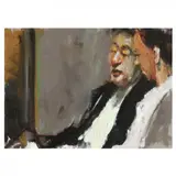 Chat by Jody dePew McLeane, Pastel on board, sold Nov 2023