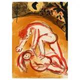 Cain and Abel by Marc Chagall, Lithograph in colors, sold Nov 2023