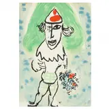 The Green Clown by Marc Chagall, Lithograph in colors, sold Nov 2023
