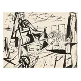 Debris by Claude Howell, Ink wash and graphite on paper, sold Oct 2023