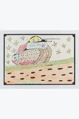 Tank Cherman USA by André Robillard, Feutre noir et pastels gras de couleur sur papier, sold Feb 2025