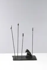 La règle du Je by Gérard Garouste, Bronze à patine noire, sold Mar 2025