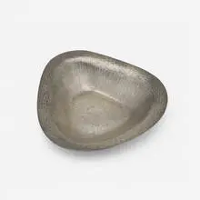 Bowl by Karl Raichle, c. 1935, pewter, sold Aug 2022