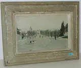 Basel, Blick auf die Wettsteinbrücke, nach 1939 by Franz K. Opitz, oil on canvas, sold Sep 2016