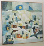 The inconstant moon", 1977 by Tobias Schiess, oil on canvas, offered Sep 2016