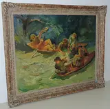 Flussfischer", 1937 by Alexander Leo Soldenhoff, oil on canvas, sold Sep 2016