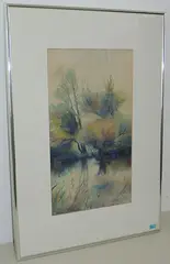 Bäume by Oskar Lüthy, 1904, watercolor, sold Sep 2016