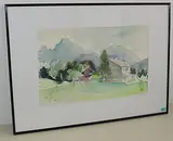 Landschaft by Hans Rohner, watercolor, offered Sep 2016