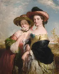 Kopie Olivia und Sophia by Charles Baxter, oil on canvas, offered Jun 2016