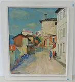 Strasse in Tschepelare by Zdravko Aleksandrov, 1986, oil on canvas, sold Jun 2016
