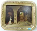 Betende im Beinhaus by Carl Kreul, oil on panel, sold Jun 2016