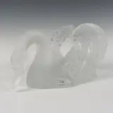 Swan by Head Down, Lalique Crystal Sculpture, sold Jul 2024