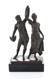 dancing couple by Susan Ruth Canton, bronze on marble base, sold Nov 2025