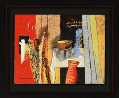 Still Life with Cacti by André Naudé, oil on canvas, sold Nov 2025