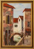Venice Canal Scene by E. Hunter, Oil on Canvas, sold Apr 2025