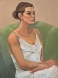 Lady in Nightgown by Penny Purpura, Oil on Canvas, sold Apr 2025