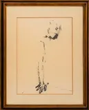 Figural Study Sketch by Diana Altman, Ink on Paper, sold Apr 2025