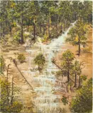 Falls Along Mountainside by Mary A. Gazzetta, Oil on Canvas, sold Apr 2025