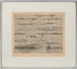 Marshes in Winter by Gabor Peterdi, 1966, Etching in Colors on Arches Wove Paper, sold Apr 2025