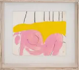 Reclining Nude Woman by Roger Hilton, Mixed Media on Paper, sold Apr 2025