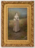 Autumn by George Henry Boughton, Oil on Canvas, sold Apr 2025