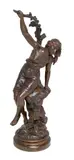 Untitled by Sylvain Kinsburger, 1894, Bronze Sculpture, sold Apr 2025