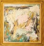 Abstract Composition by Pennerton West, Oil on Canvas, sold Apr 2025