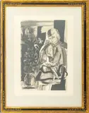 Le Deux Enfants" [The Two Children] by Françoise Gilot, Lithograph, sold Apr 2025