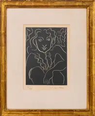 Tahiti by Henri Matisse, 1938, Linocut, sold Apr 2025