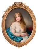 Portrait of a Woman by Alphonse Legros, 1862, Oil on Oval Canvas, sold Apr 2025