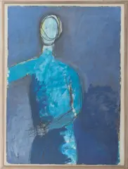 Standing Figure in Unfamiliar Background by James Lechay, Mixed Media on Paper, sold Apr 2025