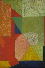 Balancement by Joseph Lacasse, 1946-47, Huile sur toile, sold Jun 2025