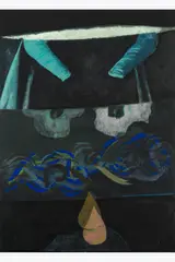 Sans titre (de la série "The White Shadow of his talent") by Victor Man, 2011, Huile sur lin monté sur bois, sold Jun 2025