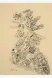 Composition by Camille Bryen, 1960, Encre sur papier, sold Apr 2025