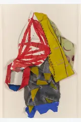 Relier en papier by Jan Voss, 1987, Gouache sur papiers et cartons découpés sur papier, sold Apr 2025