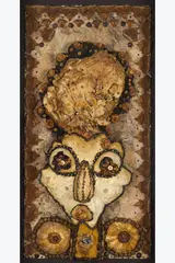 Casque d'or, mars 1998 by Philippe Dereux, Technique mixte sur panneau dans un encadrement en bois, sold Sep 2025