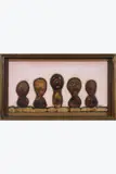 Buste d'ancêtres, Villeurbanne, décembre 1975 by Philippe Dereux, Technique mixte sur panneau dans unencadrement en bois, sold Sep 2025