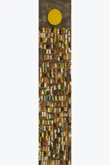 Sans titre by Armand Avril, 1998, Assemblage de bois peint collé sur tissu, sold Sep 2025