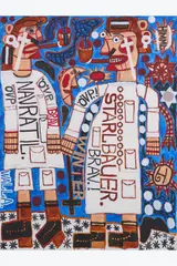 Dr. Navreatil & Dr. Starlbaeur by August Walla, circa 1983, Huile sur toile, sold Sep 2025