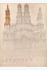 Sans titre (dessin inachevé) by Marcel Storr, Crayon de couleur et crayon de papier sur papier, sold Sep 2025