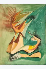 Sans titre by Jacques Hérold, 1942, Gouache et encre de Chine sur papier, sold Oct 2025