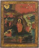 Russisch, 19.Jh by Die feurige Himmelfahrt des Propheten Elias, tempera, offered Jun 2016